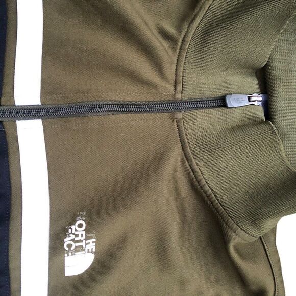 Vintage The North Face Jacket Half Zip Green Large - Picture 6 of 9